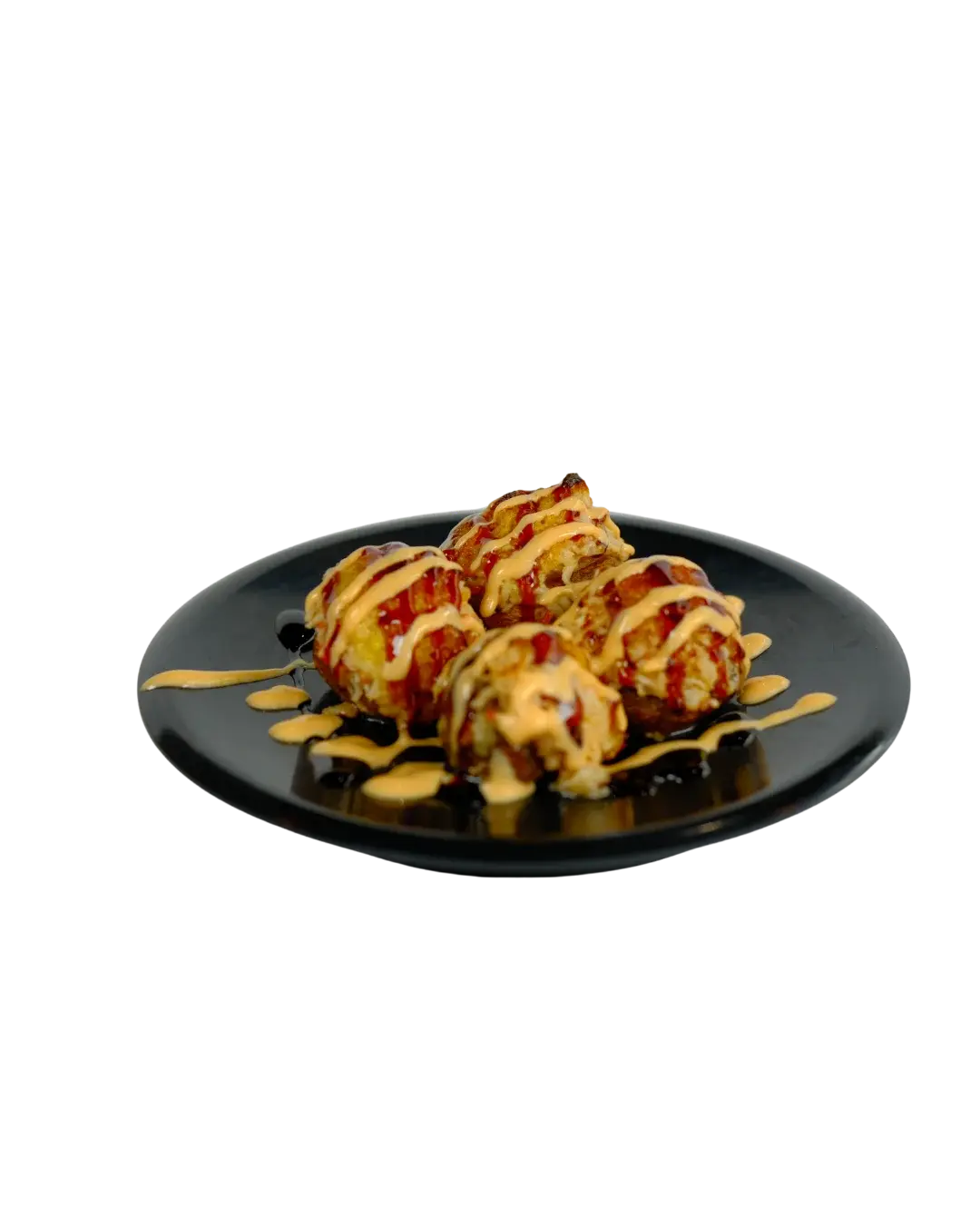 Sushi plate on conveyor belt